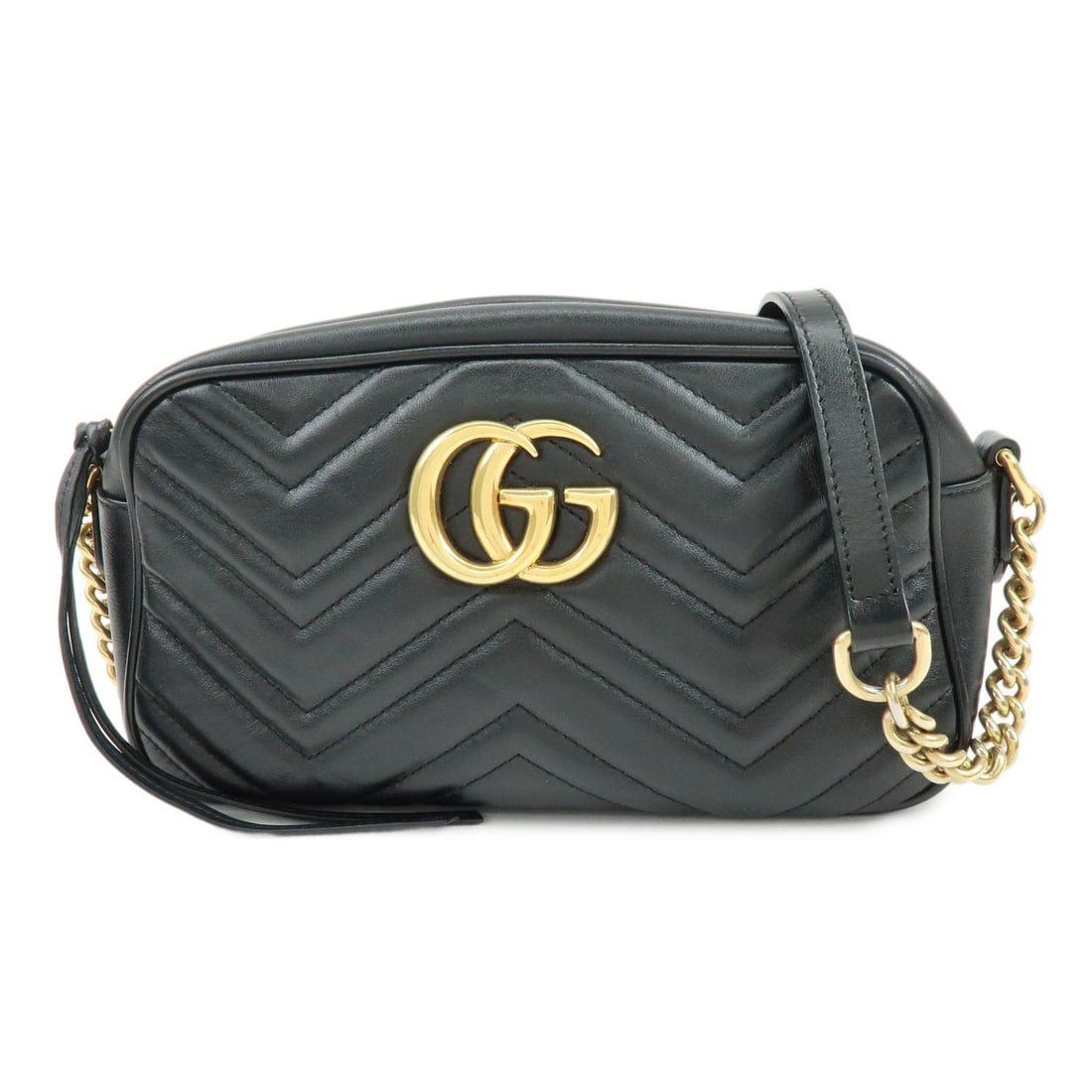 GUCCI GG MARMONT LEATHER SHOULDER BAG CROSSBODY BAG: GUCCI GG Marmont Leather Shoulder Bag Crossbody Bag Brand: gucci Type/Style: Shoulder Bag Material: Leather Color: Black Size: W?24cm(9.45inch)H?14cm(5.51inch)D?7cm(2.76inch) Accessories: None