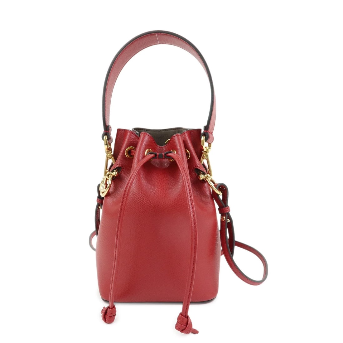 FENDI MON TRESOR LEATHER 2WAY BAG HAND BAG SHOULDER BAG: FENDI Mon Tresor Leather 2Way Bag Hand Bag Shoulder Bag Brand: FENDI Type/Style: Hand Bag Material: Leather Color: Red Size: W12cm(4.72inch)H17.5cm(6.89inch)D10cm(3.94inch) Accessories: None <
