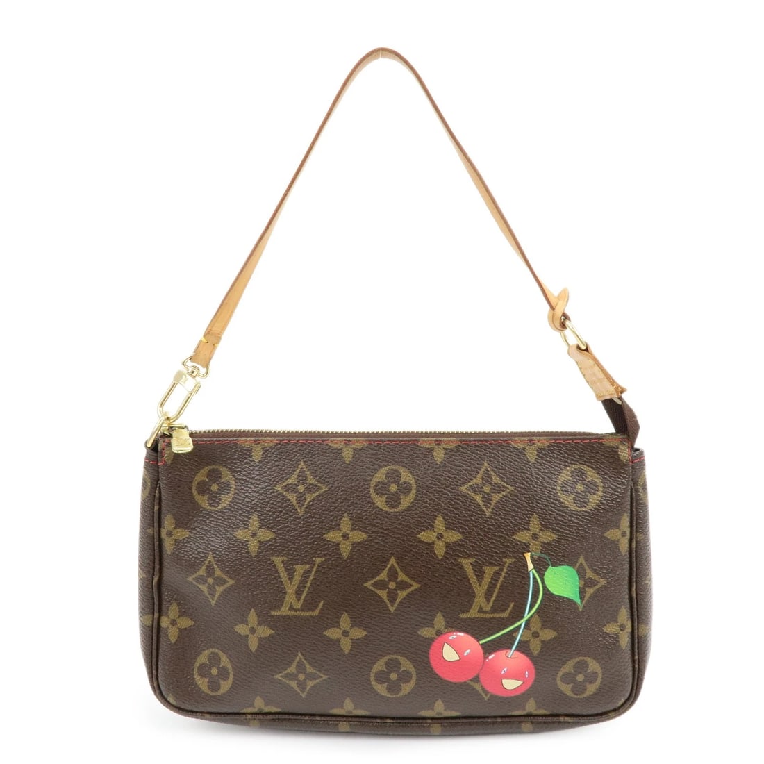 LOUIS VUITTON MONOGRAM CHERRY POCHETTE ACCESSOIRES POUCH: Louis Vuitton Monogram Cherry Pochette Accessoires Pouch Brand: louis vuitton Type/Style: hand bag Material: Monogram Color: Monogram Size: W20cm(7.87inch)H12cm(4.72inch)D4cm(1.57inch) Accessories: