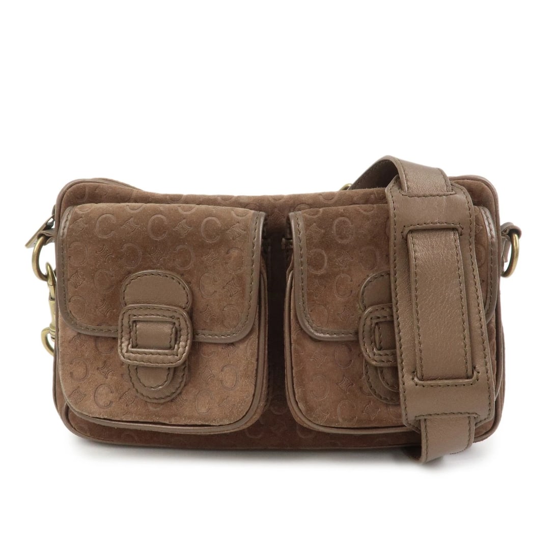 CELINE C MACADAM SUEDE LEATHER SHOULDER BAG CROSSBODY BAG: CELINE C Macadam Suede Leather Shoulder Bag Crossbody Bag Brand: CELINE Type/Style: Shoulder Bag Material: Suede , Leather Color: Brown Size: W29cm(11.42inch)H18cm(7.09inch)D4cm(1.57inch) Accessor