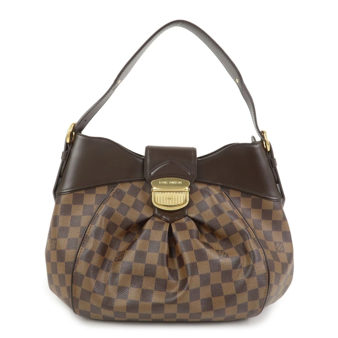 LOUIS VUITTON DAMIER SISTINA MM SHOULDER BAG: Louis Vuitton Damier Sistina MM Shoulder Bag Brand: Louis Vuitton Type/Style: Shoulder Bag Material: Damier Canvas Color: Damier Ebene Size: W33cm(12.99inch)H25cm(9.84inch)D16cm(6.30inch) Accessor