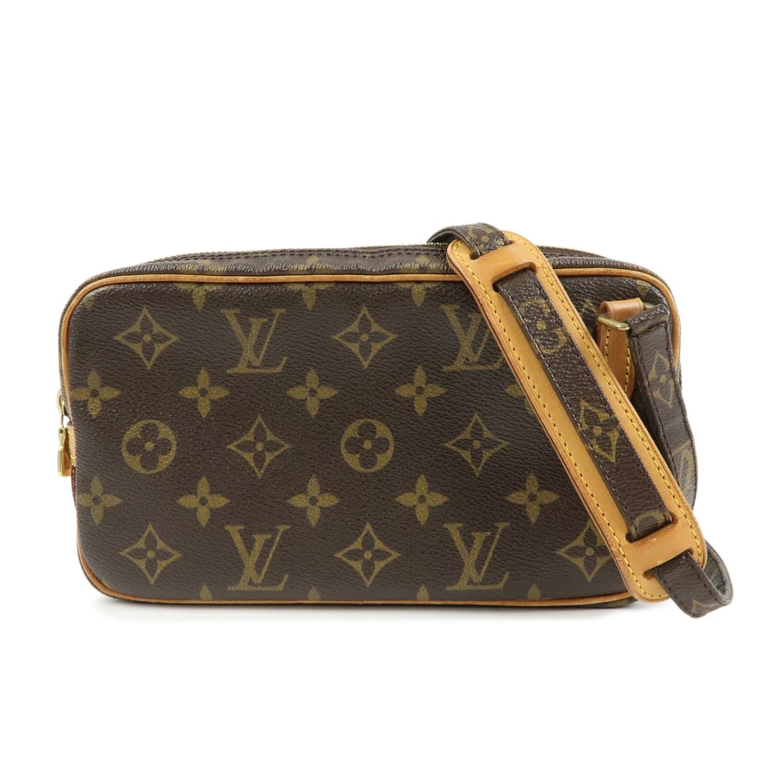 LOUIS VUITTON MONOGRAM POCHETTE MARLY BANDOULIERE BAG: Louis Vuitton Monogram Pochette Marly Bandouliere Bag Brand: louis vuitton Type/Style: shoulder bag Material: Monogram Canvas Color: Monogram Size: W:22cm(8.66inch)H:12cm(4.72inch)D:4cm(1.57inch)