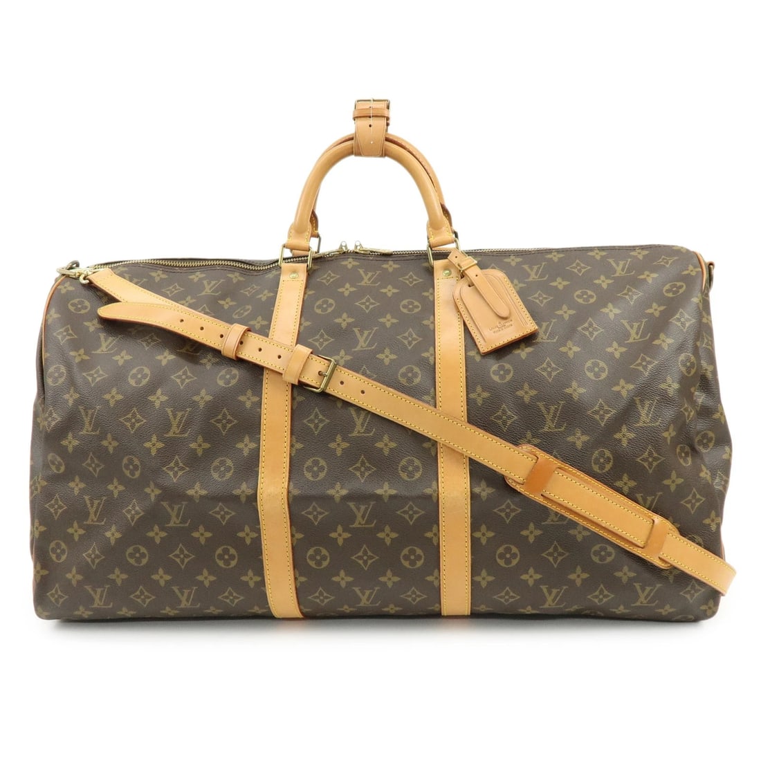 LOUIS VUITTON MONOGRAM KEEP ALL BANDOULIERE 60 BOSTON BAG: Louis Vuitton Monogram Keep All Bandouliere 60 Boston Bag Brand: louis vuitton Type/Style: Boston Bag Material: Monogram Canvas , Nume Leather Color: Monogram Canvas , Nume Leather Size: W60cm(23.62in
