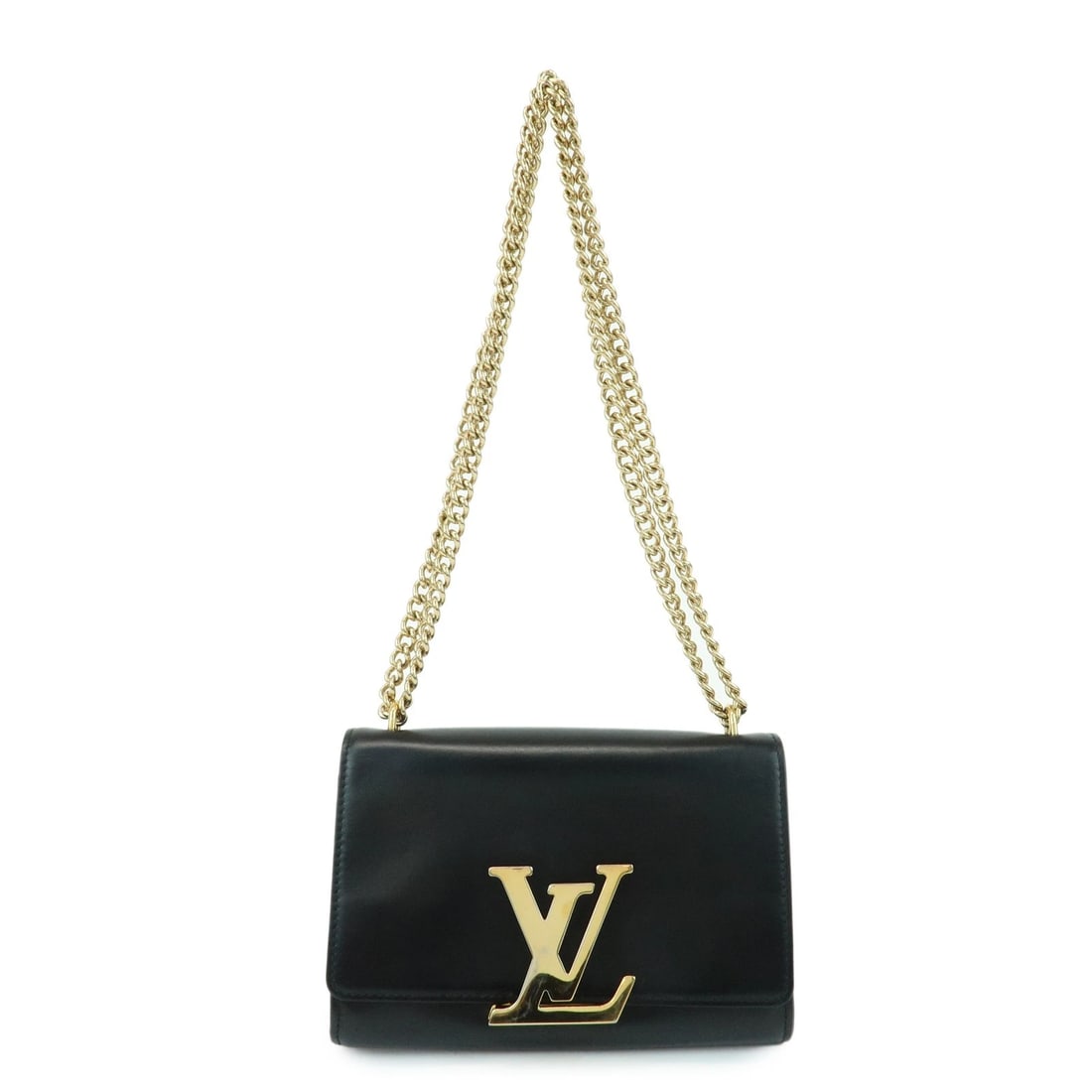 LOUIS VUITTON POCHETTE LOUISE MM LEATHER CHAIN SHOULDER BAG: Louis Vuitton Pochette Louise MM Leather Chain Shoulder Bag Brand: louis vuitton Type/Style: Shoulder Bag Material: Leather Color: Noir Size: W: 21cm(8.27inch)H: 16cm(6.30inch)D: 4cm(1.57inch) Acc