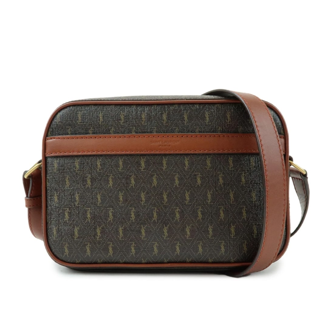 SAINT LAURENT PARIS LE MONOGRAMME CAMERA BAG SHOULDER BAG: SAINT LAURENT PARIS Le Monogramme Camera Bag Shoulder Bag Brand: saint laurent paris Type/Style: Shoulder Bag Material: PVC, Leather Color: Dark Brown Size: W21cm(8.27inch)H15cm(5.91inch)D6.5cm(2.56in