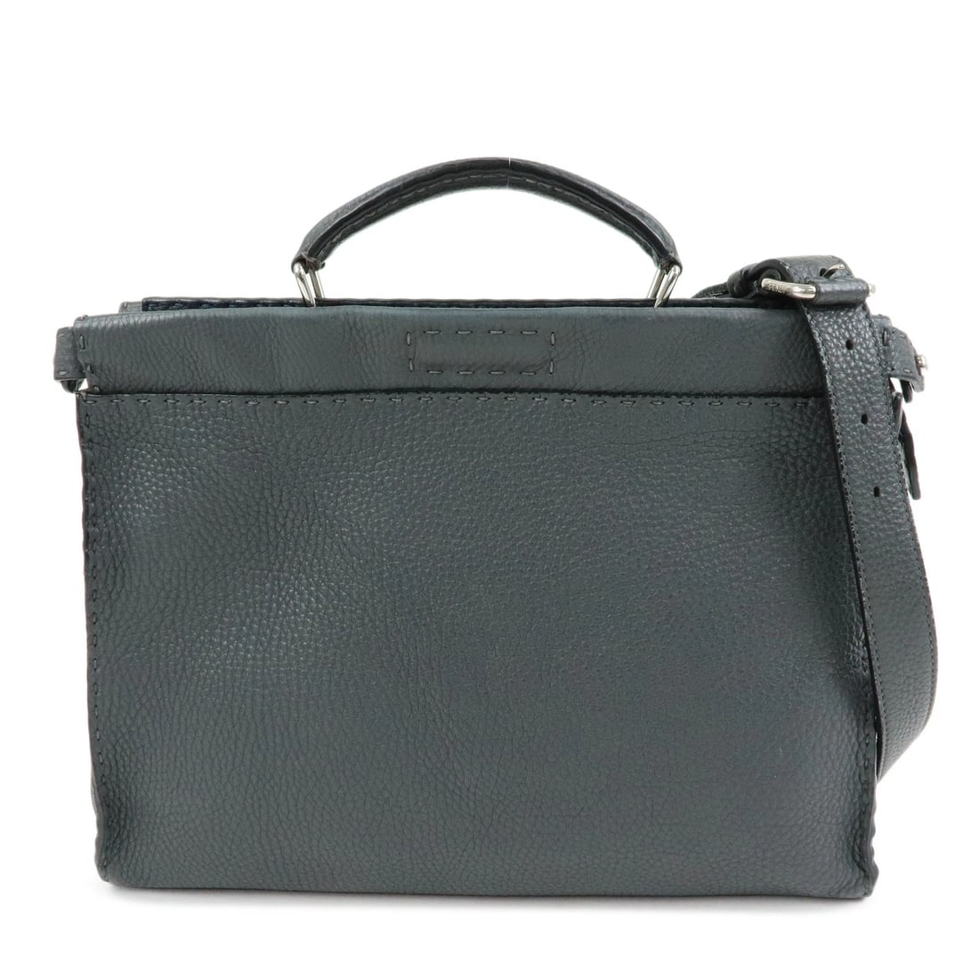 FENDI SELLERIA PEEKABOO LEATHER 2WAY BAG HAND BAG: FENDI Selleria Peekaboo Leather 2Way Bag Hand Bag Brand: FENDI Type/Style: 2way bag Material: Leather Color: Gray Size: W36cm(14.17inch)H28.5cm(11.22inch)D4cm(1.57inch) Accessories: None A