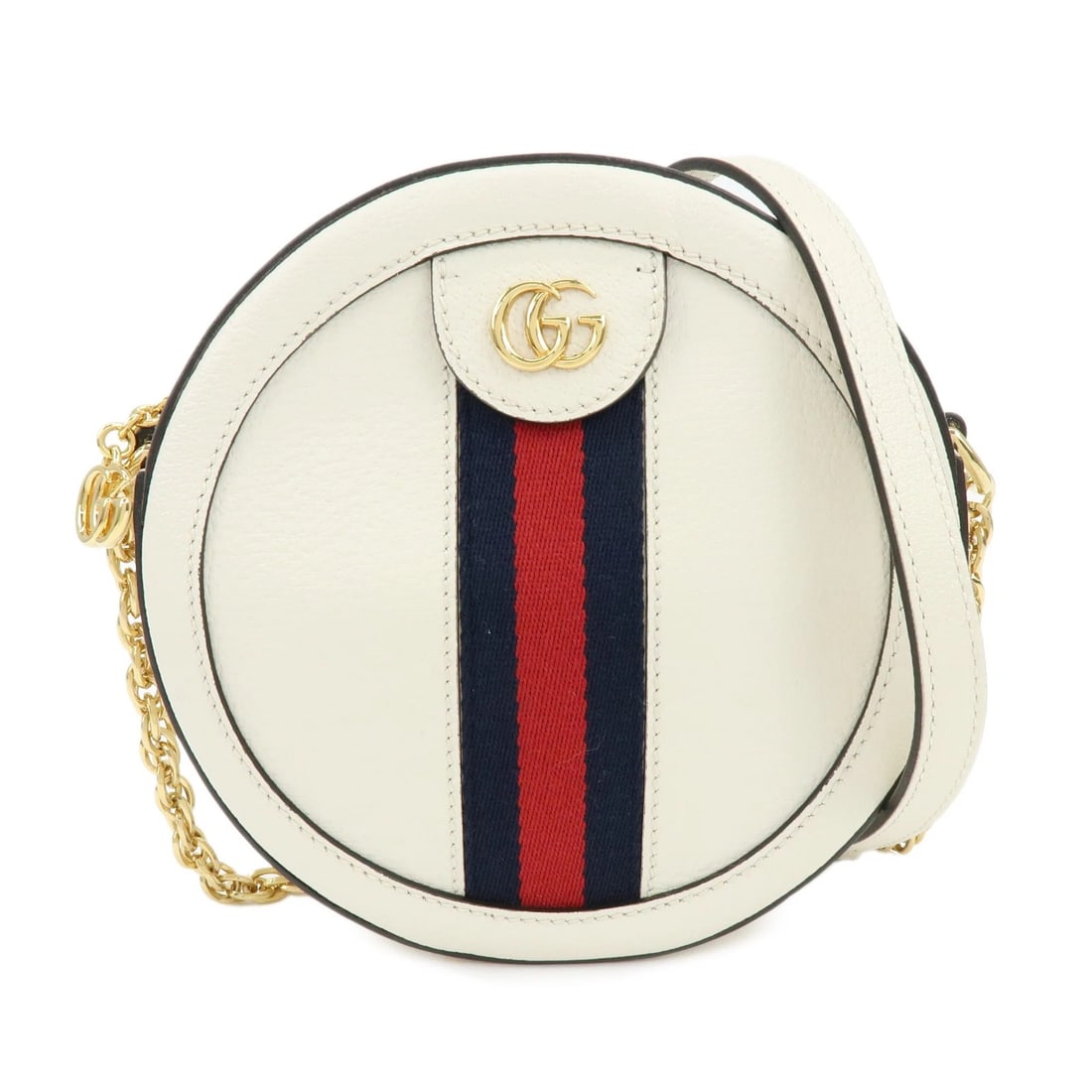 GUCCI OPHIDIA SHERRY DOUBLE G ROUND MINI CHAIN SHOULDER BAG: GUCCI Ophidia Sherry Double G Round Mini Chain Shoulder Bag Brand: gucci Type/Style: Shoulder Bag Material: Leather Color: Ivory Size: W18.5cm(7.28inch)H18.5cm(7.28inch)D4.5cm(1.77inch) Accessorie