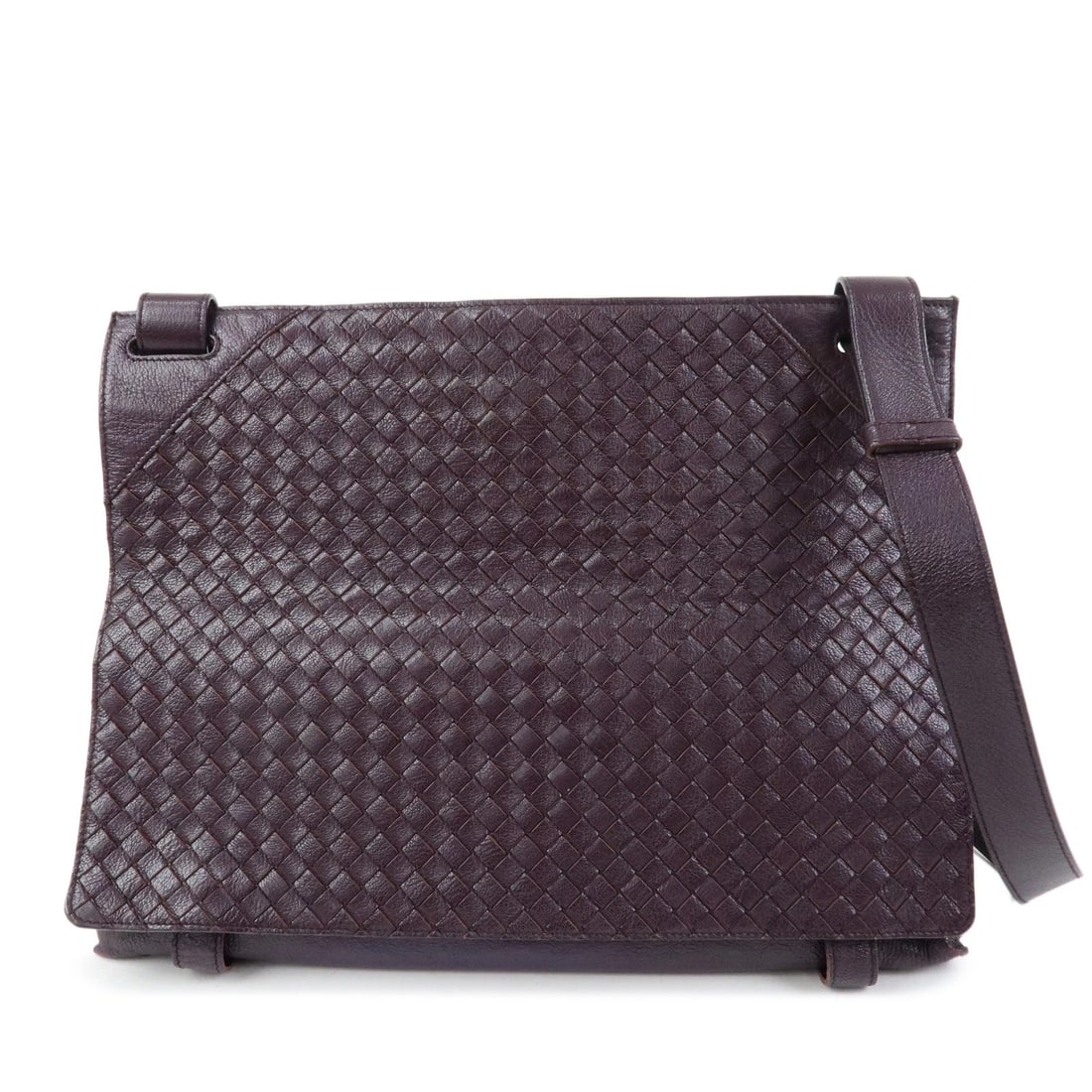 BOTTEGA VENETA INTRECCIATO LEATHER SHOULDER CROSSBODY BAG: BOTTEGA VENETA Intrecciato Leather Shoulder Crossbody Bag Brand: bottega veneta Type/Style: shoulder bag Material: Leather Color: Purple Size: W36cm(14.17inch)H30cm(11.81inch)D14cm(5.51inch) Acces