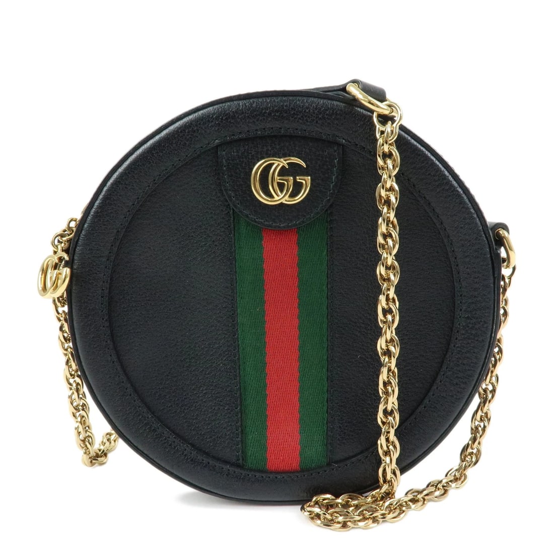 GUCCI OPHIDIA SHERRY GG MARMONT MINI ROUND SHOULDER BAG: GUCCI Ophidia Sherry GG Marmont Mini Round Shoulder Bag Brand: gucci Type/Style: Shoulder Bag Material: Leather Color: Black Size: W18cm(7.09inch)H18cm(7.09inch)D4.5cm(1.77inch) Accessories: None