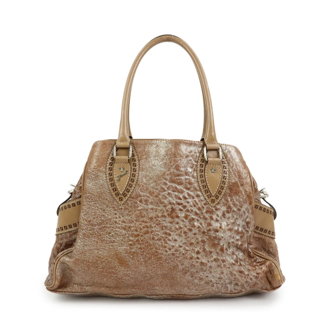 FENDI ETHNICO LEATHER TOTE BAG SHOULDER BAG (1 of 5)