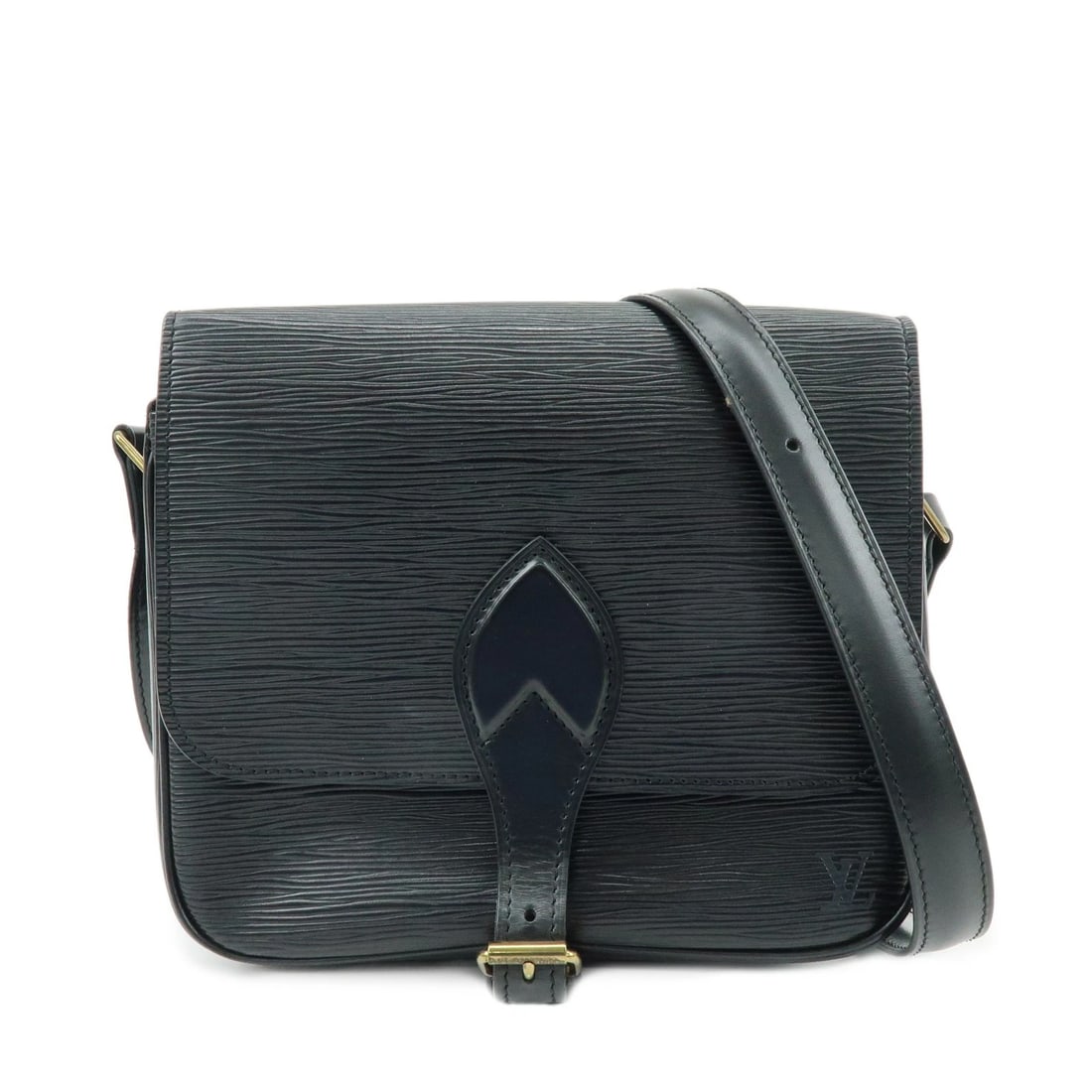 LOUIS VUITTON EPI CARTOUCHIERE SHOULDER CROSSBODY BAG: Louis Vuitton Epi Cartouchiere Shoulder Crossbody Bag Brand: Louis Vuitton Type/Style: Crossbody Bag Material: Epi leather Color: Noir Size: W22cm(8.66inch)H18cm(7.09inch)D7cm(2.76inch) Accessorie