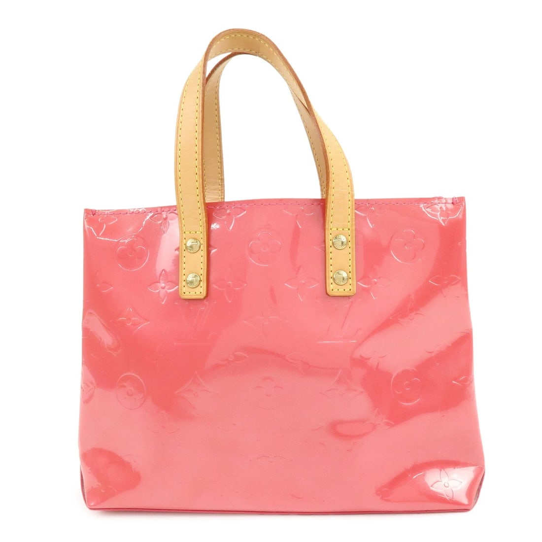 LOUIS VUITTON MONOGRAM VERNIS READE PM HAND BAG: Louis Vuitton Monogram Vernis Reade PM Hand Bag Brand: Louis Vuitton Type/Style: Hand Bag Material: Vernis Leather Color: Framboise Size: W:23cm(9.06inch)H:18cm(7.09inch)D:10cm(3.94inch) Accessori