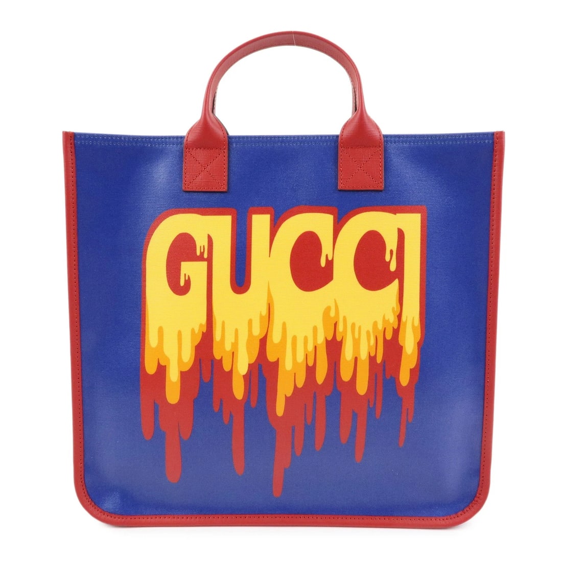 GUCCI CHILDREN'S PVC LEATHER TOTE BAG HAND BAG: GUCCI Children's PVC Leather Tote Bag Hand Bag Brand: GUCCI Type/Style: Hand Bag Material: PVC Coating Canvas , Leather Color: Blue , Red , Yellow Size: W33cm(12.99inch)H31cm(12.20inch)D7.5cm(2.95inch