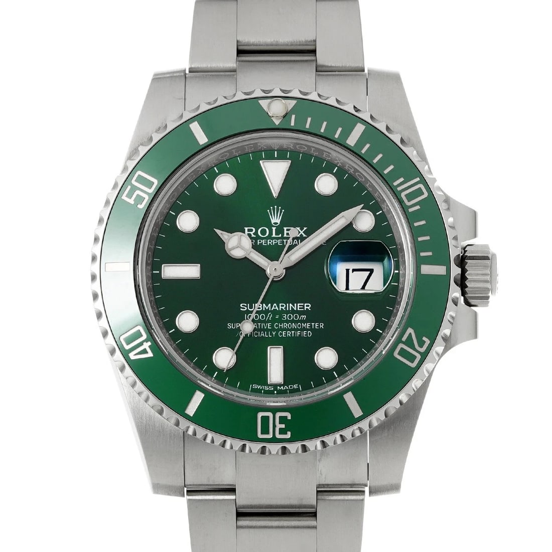 ROLEX SUBMARINER DATE GREEN WATCH: ROLEX Submariner date green Watch Brand: ROLEX Type/Style: Wristwatch Material: Band Material Stainless steel, Case Material Stainless steel Color: Dial Color green Size: Case Size H/about 40mm