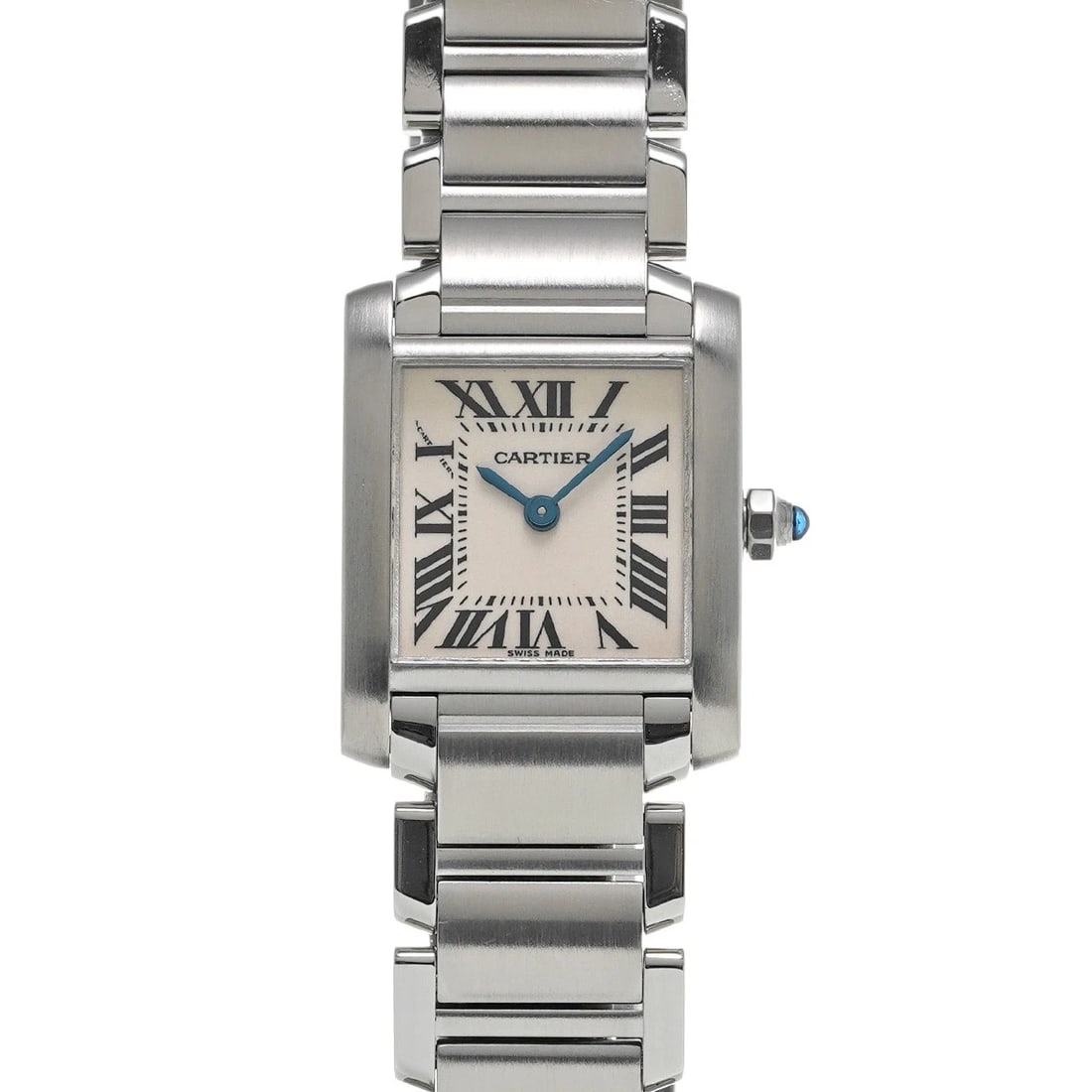 CARTIER TANK FRANCAISE SM SILVER WATCH: CARTIER Tank Francaise SM Silver Watch Brand: CARTIER Type/Style: Wristwatch Material: Band Material Stainless steel, Case Material Stainless steel Color: Dial Color Silver Size: Case Size H/about