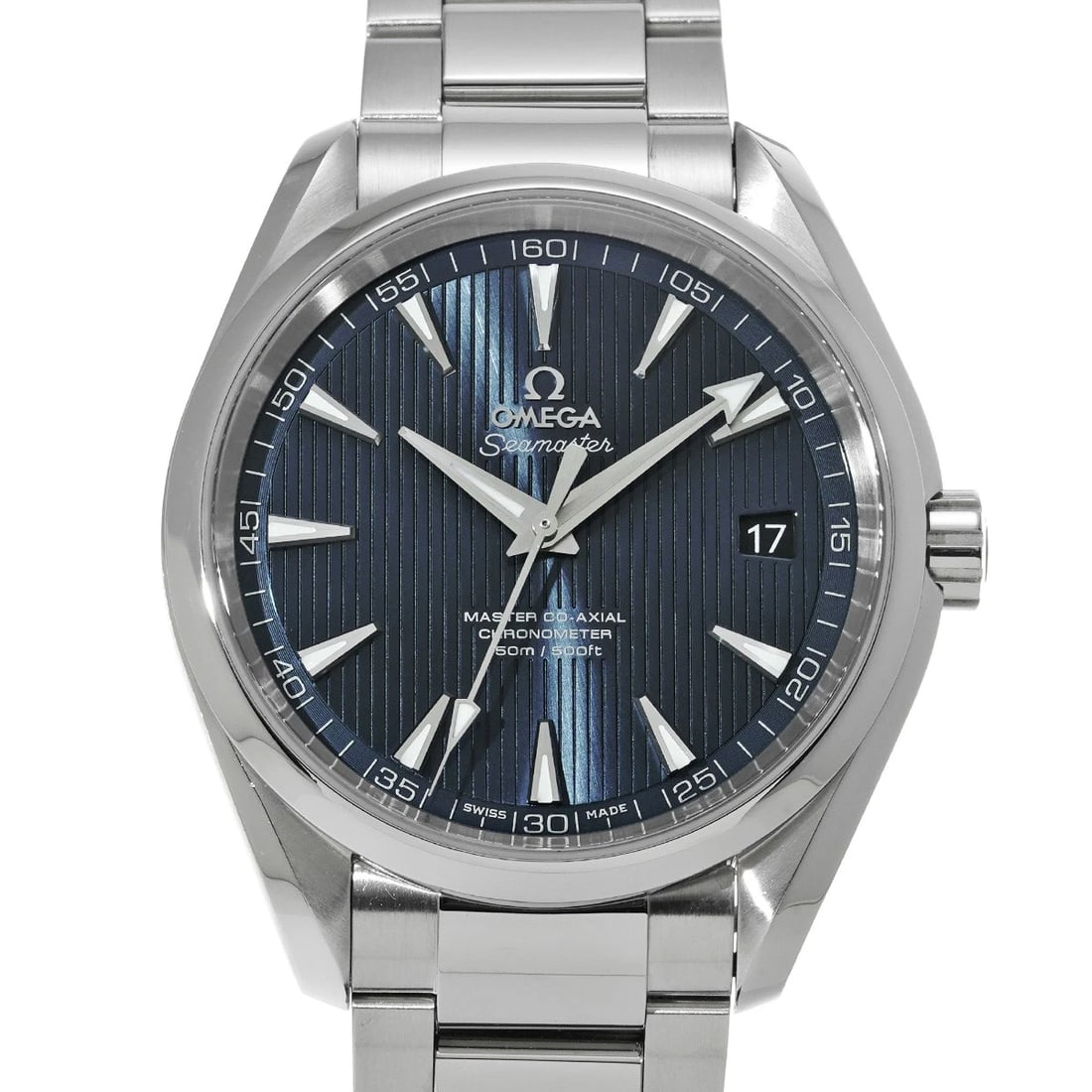 OMEGA SEAMASTER AQUA TERRA MASTER CO-AXIAL BLUE WATCH: OMEGA Seamaster Aqua Terra Master Co-axial blue Watch Brand: OMEGA Type/Style: Wristwatch Material: Band Material Stainless steel, Case Material Stainless steel Color: Dial Color blue Size: Case Size