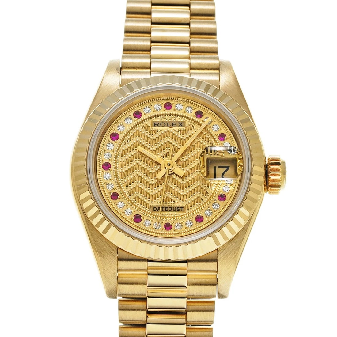 ROLEX DATEJUST MILLIARDS CHAMPAGNE/DIAMOND / RUBY WATCH (1 of 4)