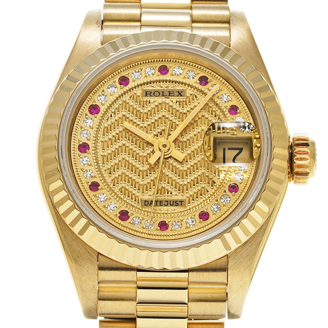 ROLEX DATEJUST MILLIARDS CHAMPAGNE/DIAMOND / RUBY WATCH - 4