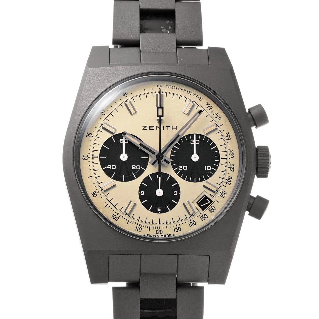 ZENITH CHRONOMASTER REVIVAL LUPIN III DAISUKE JIGEN WATCH: ZENITH Chronomaster Revival Lupin III Daisuke Jigen Watch Brand: ZENITH Type/Style: Wristwatch Material: Band Material titanium, Case Material titanium Color: Dial Color gold Size: Case Size H/about