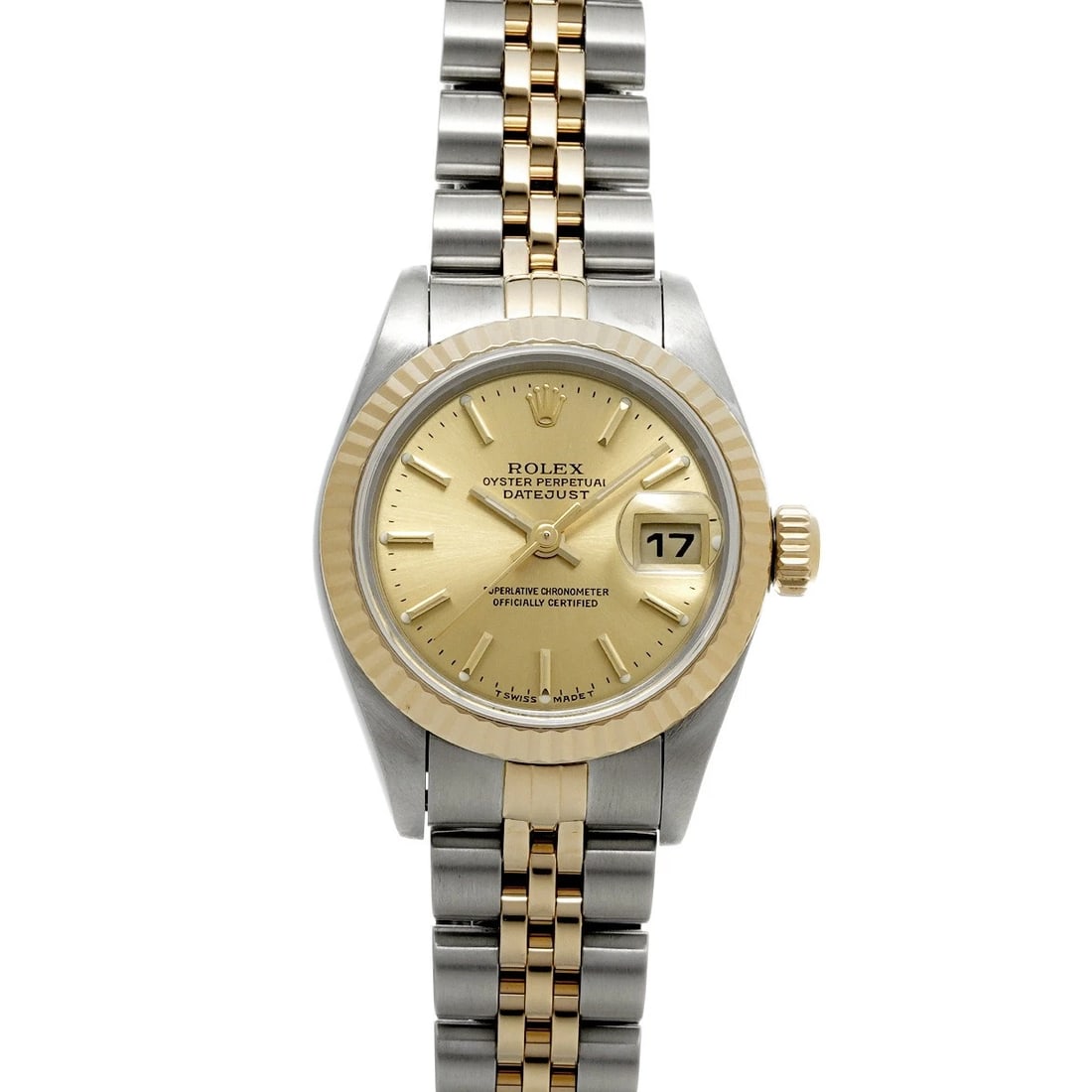 ROLEX DATEJUST CHAMPAGNE WATCH: ROLEX Datejust Champagne Watch Brand: ROLEX Type/Style: Wristwatch Material: Band Material Stainless steel/Yellow Gold, Case Material Stainless steel Color: Dial Color Champagne Size: Case Size H/abou