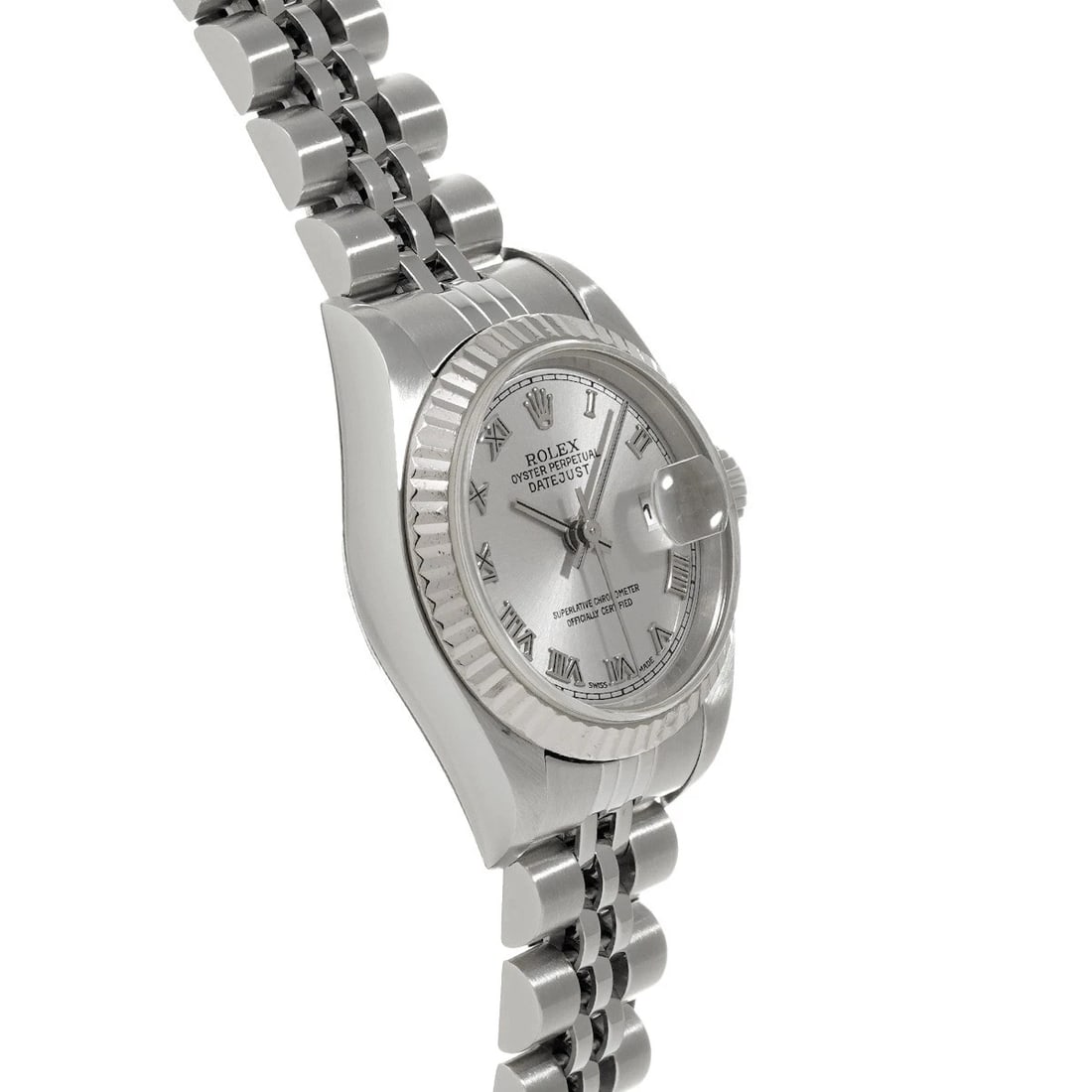 ROLEX DATEJUST SILVER WATCH - 3