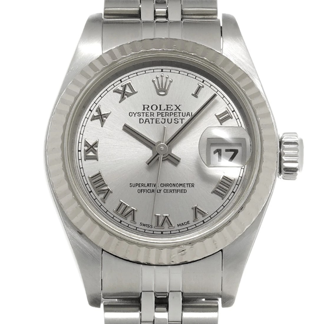 ROLEX DATEJUST SILVER WATCH - 4