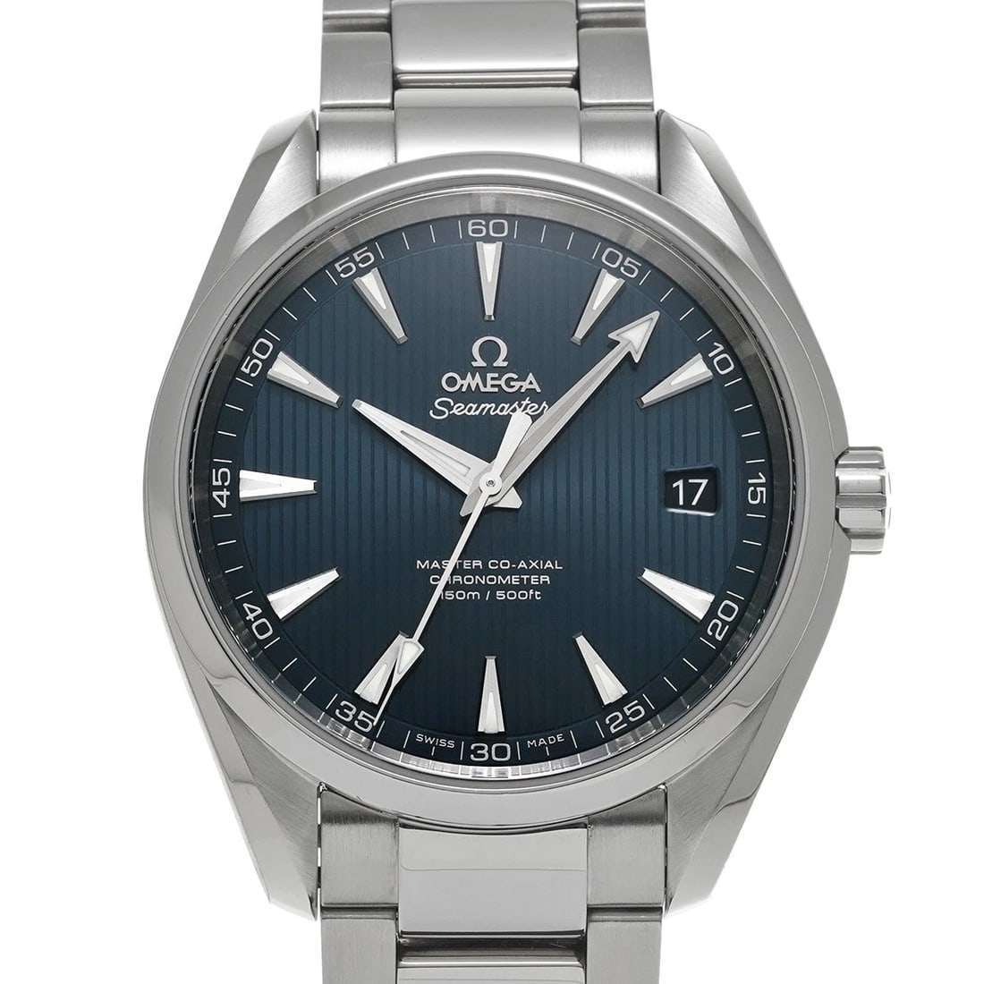 OMEGA SEAMASTER AQUA TERRA MASTER CO-AXIAL BLUE WATCH: OMEGA Seamaster Aqua Terra Master Co-axial blue Watch Brand: OMEGA Type/Style: Wristwatch Material: Band Material Stainless steel, Case Material Stainless steel Color: Dial Color blue Size: Case Size