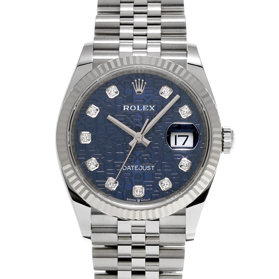 ROLEX DATEJUST 36 BLUE COMPUTER/DIAMOND WATCH (1 of 4)