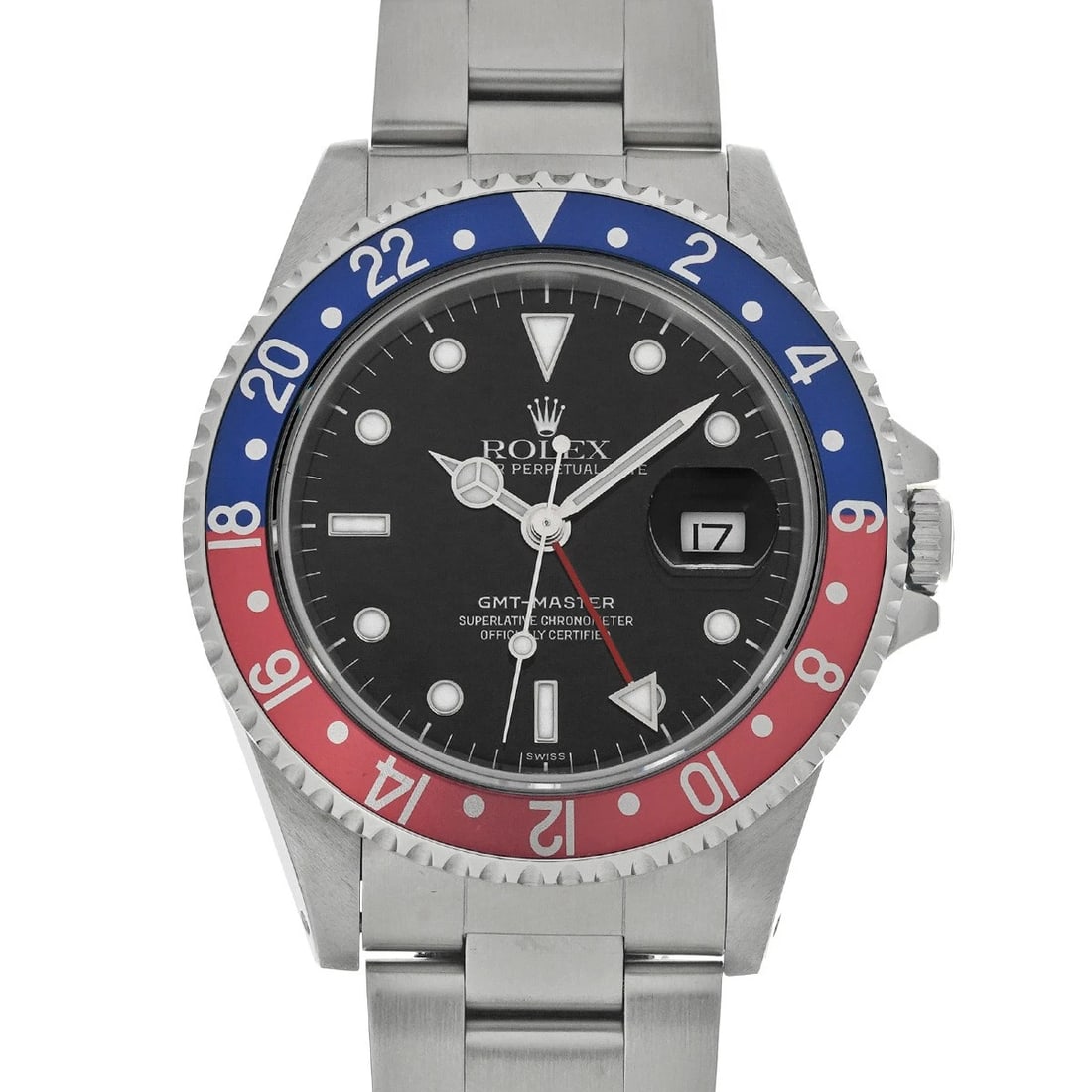 ROLEX GMT-MASTER BLACK WATCH: ROLEX GMT-Master black Watch Brand: ROLEX Type/Style: Wristwatch Material: Band Material Stainless steel, Case Material Stainless steel Color: Dial Color black Size: Case Size H/about 40mm W/about 40m