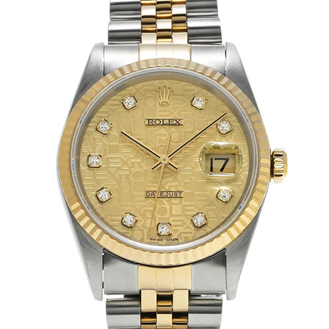 ROLEX DATEJUST CHAMPAGNE COMPUTER/DIAMOND WATCH: ROLEX Datejust Champagne computer/diamond Watch Brand: ROLEX Type/Style: Wristwatch Material: Band Material Stainless steel/Yellow Gold, Case Material Stainless steel Color: Dial Color Champagne compu