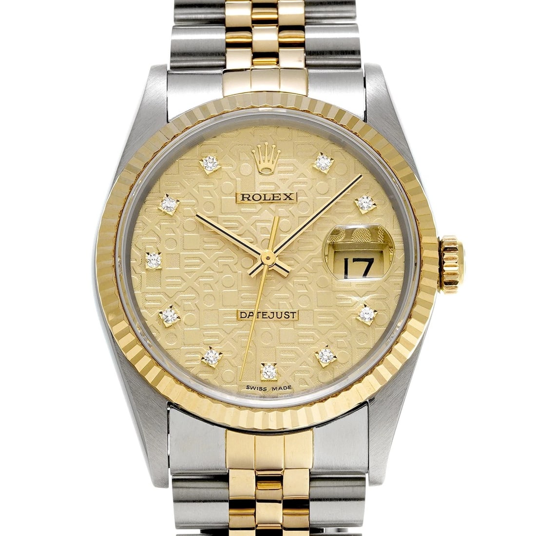 ROLEX DATEJUST CHAMPAGNE COMPUTER/DIAMOND WATCH: ROLEX Datejust Champagne computer/diamond Watch Brand: ROLEX Type/Style: Wristwatch Material: Band Material Stainless steel/Yellow Gold, Case Material Stainless steel Color: Dial Color Champagne