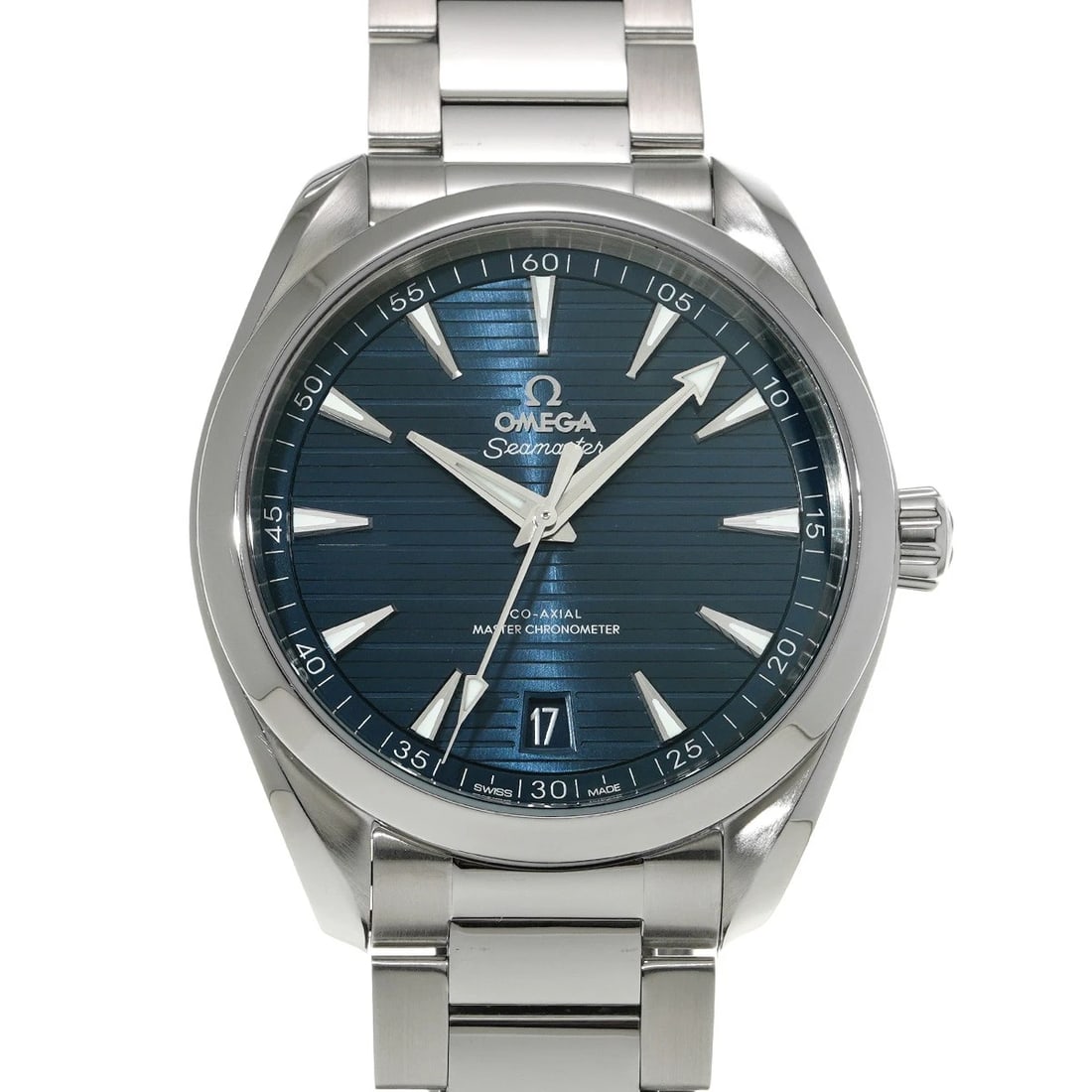 OMEGA SEAMASTER AQUA TERRA CO-AXIAL MASTER CHRONOMETER WATCH: OMEGA Seamaster Aqua Terra Co-axial Master Chronometer Watch Brand: OMEGA Type/Style: Wristwatch Material: Band Material Stainless steel, Case Material Stainless steel Color: Dial Color blue Size: