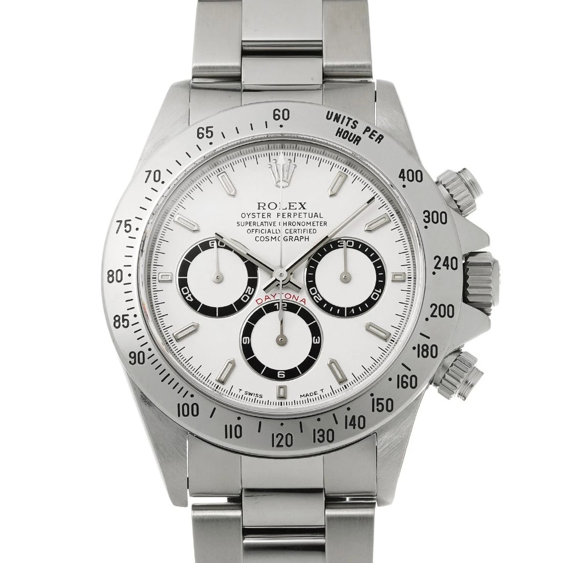 ROLEX COSMOGRAPH DAYTONA WHITE WATCH: ROLEX Cosmograph Daytona white Watch Brand: ROLEX Type/Style: Wristwatch Material: Band Material Stainless steel, Case Material Stainless steel Color: Dial Color white Size: Case Size H/about 40mm