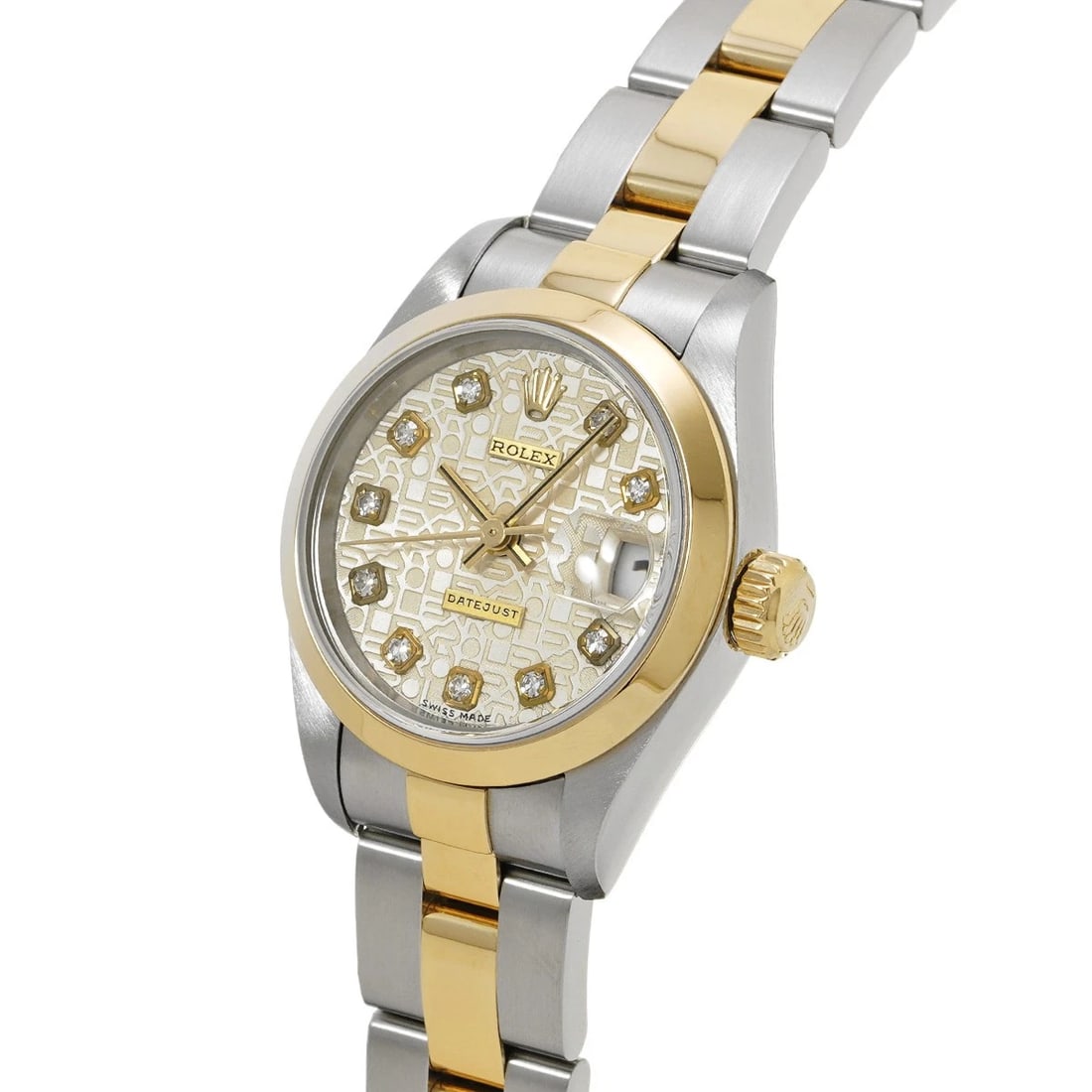 ROLEX DATEJUST SILVER COMPUTER/DIAMOND WATCH - 2