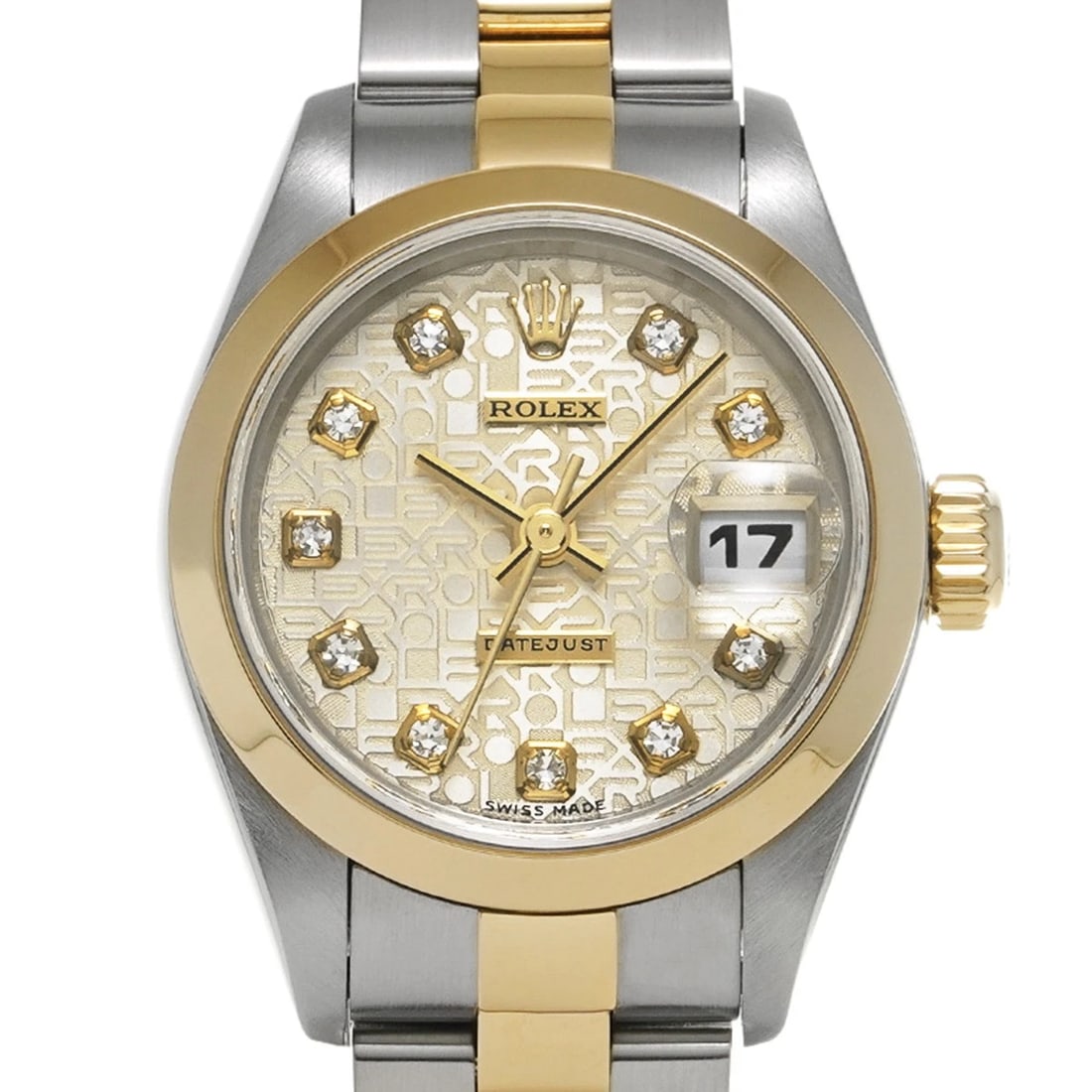 ROLEX DATEJUST SILVER COMPUTER/DIAMOND WATCH - 4