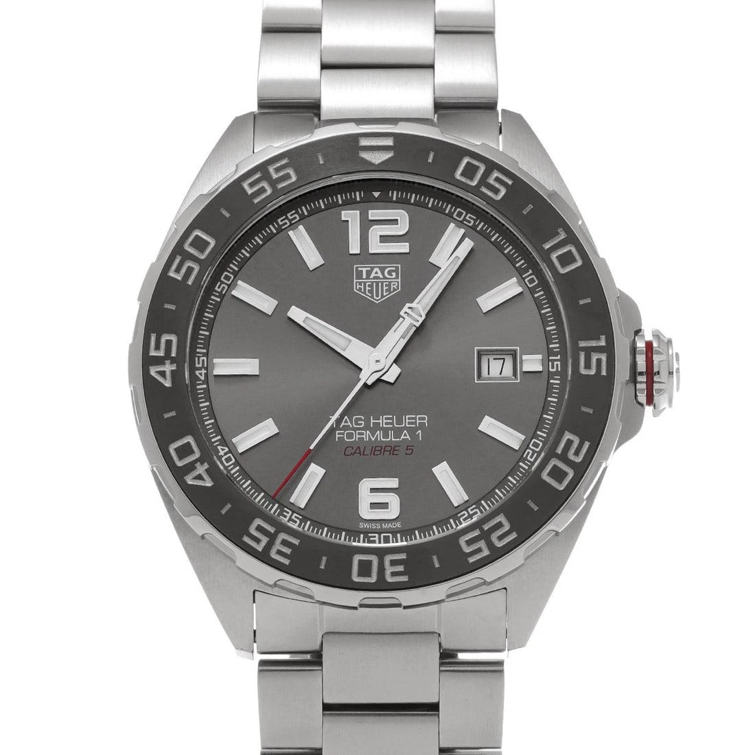 TAG HEUER GRAY WATCH: TAG HEUER gray Watch Brand: TAG HEUER Type/Style: Wristwatch Material: Band Material Stainless steel, Case Material Stainless steel Color: Dial Color gray Size: Case Size H/about 43mm W/about 43mm
