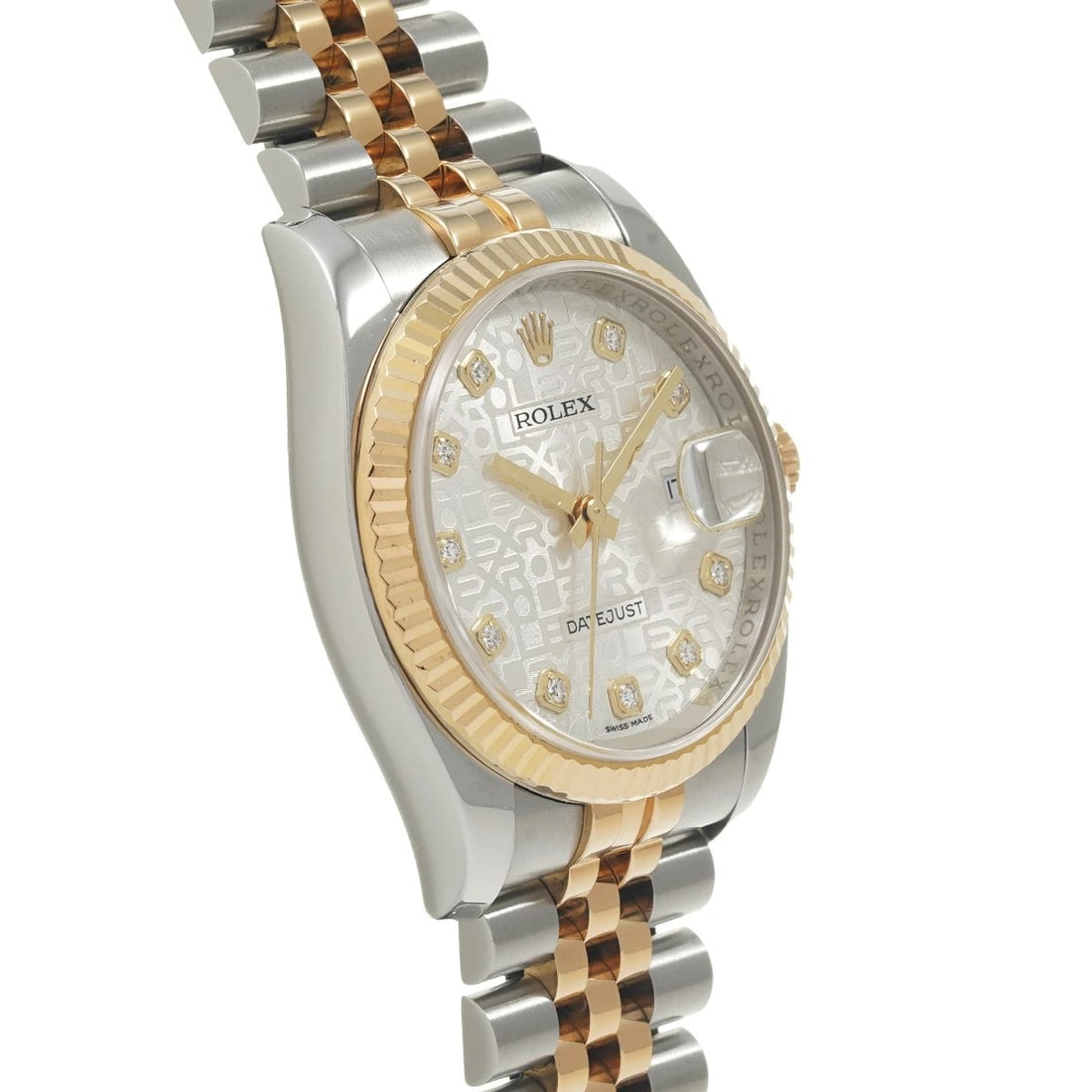 ROLEX DATEJUST 36 SILVER COMPUTER/DIAMOND WATCH - 3