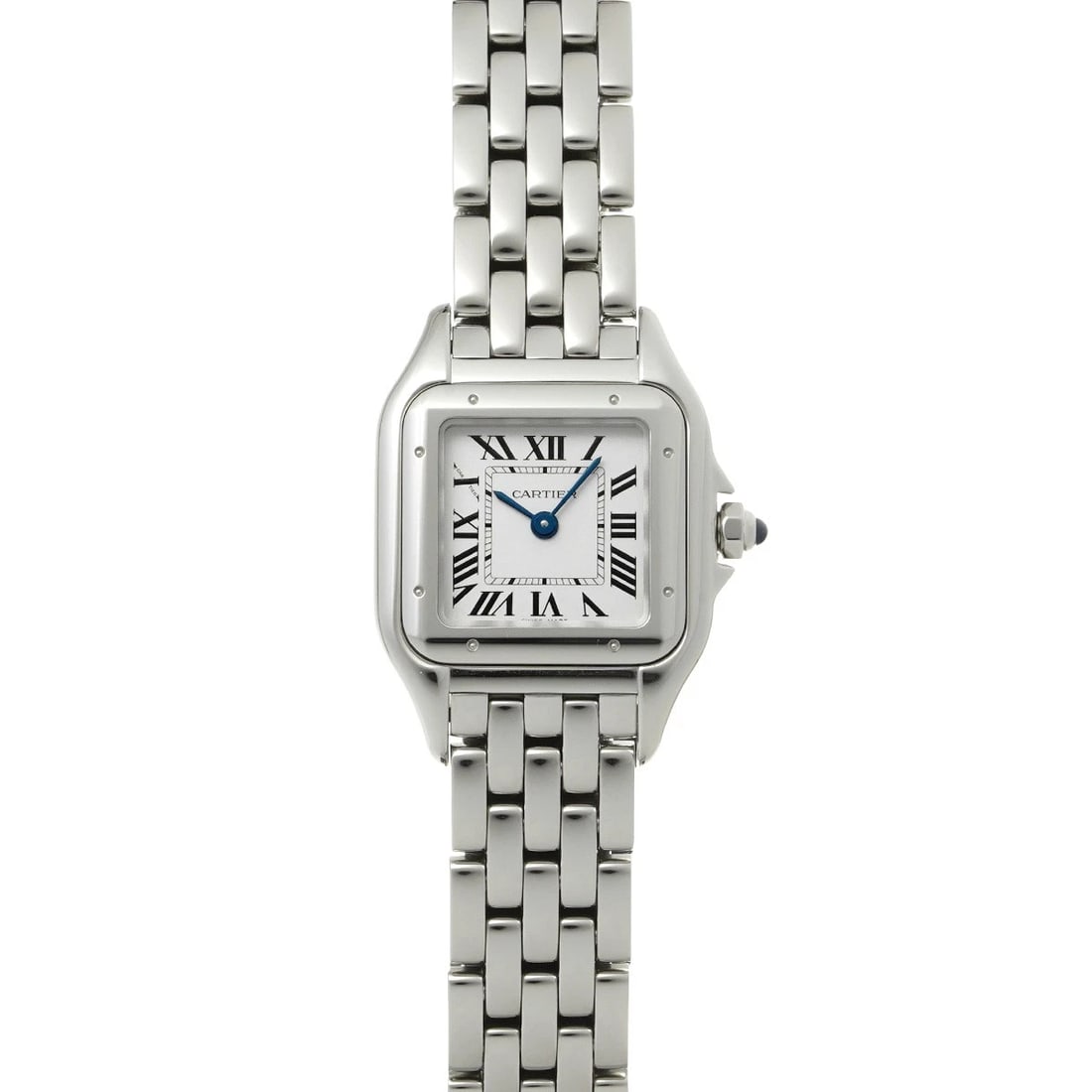 CARTIER PANTHERE DE CARTIER WATCH SMALL SILVER WATCH: CARTIER Panthere de Cartier Watch Small Silver Watch Brand: Cartier Type/Style: Wristwatch Material: Band Material Steel, Case Material Steel Color: Dial Color Dial Color Silver Band Color Silver Size