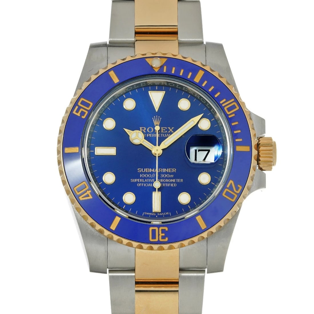 ROLEX SUBMARINER DATE BLUE WATCH: ROLEX Submariner date blue Watch Brand: ROLEX Type/Style: Wristwatch Material: Band Material Stainless steel/Yellow Gold, Case Material Stainless steel Color: Dial Color blue Size: Case Size H/about 4