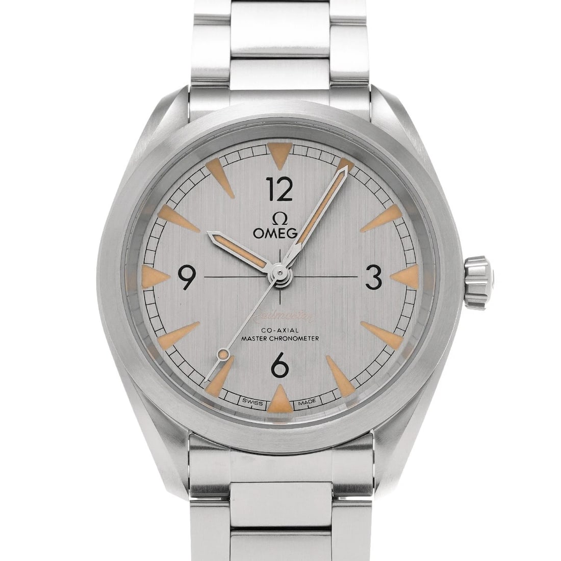 OMEGA SEAMASTER RAILMASTER CO-AXIAL MASTER CHRONOMETER WATCH: OMEGA Seamaster Railmaster Co-axial Master Chronometer Watch Brand: OMEGA Type/Style: Wristwatch Material: Band Material Stainless Steel, Case Material Stainless Steel Color: Dial Color Dial Color