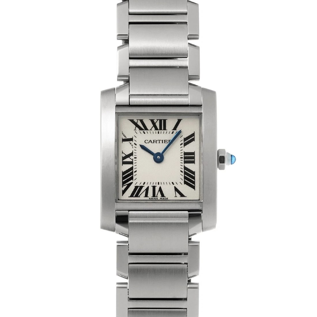 CARTIER TANK FRANCAISE SM SILVER WATCH: CARTIER Tank Francaise SM Silver Watch Brand: CARTIER Type/Style: Wristwatch Material: Band Material Stainless steel, Case Material Stainless steel Color: Dial Color Silver Size: Case Size H/about