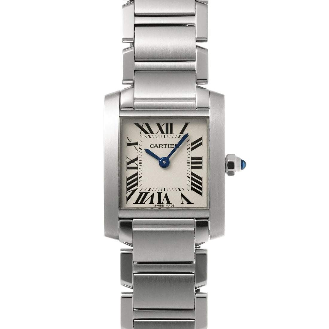 CARTIER TANK FRANCAISE SM SILVER WATCH: CARTIER Tank Francaise SM Silver Watch Brand: CARTIER Type/Style: Wristwatch Material: Band Material Stainless steel, Case Material Stainless steel Color: Dial Color Silver Size: Case Size H/about