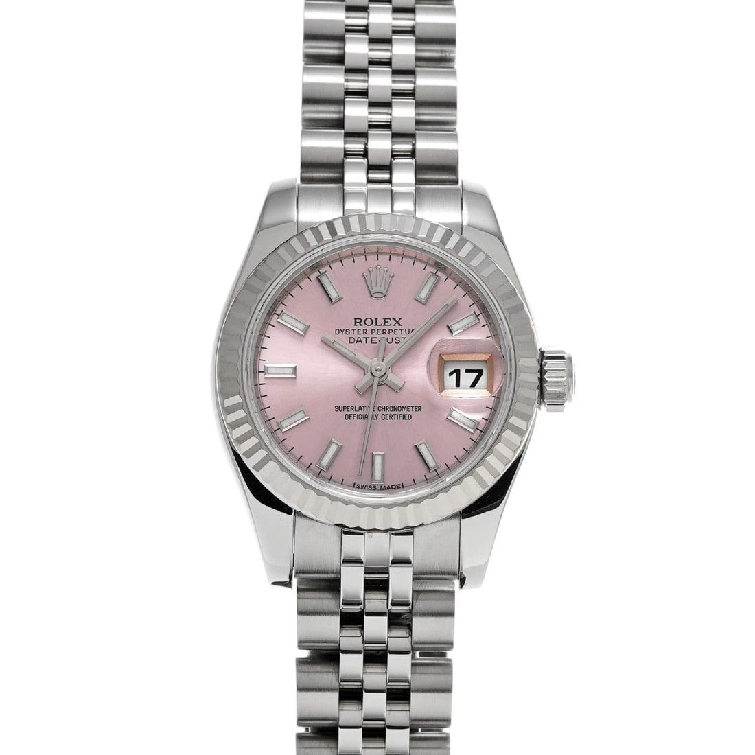 ROLEX DATEJUST PINK WATCH: ROLEX Datejust pink Watch Brand: ROLEX Type/Style: Wristwatch Material: Band Material Stainless steel, Case Material Stainless steel Color: Dial Color pink Size: Case Size H/about 26mm W/about 26mm