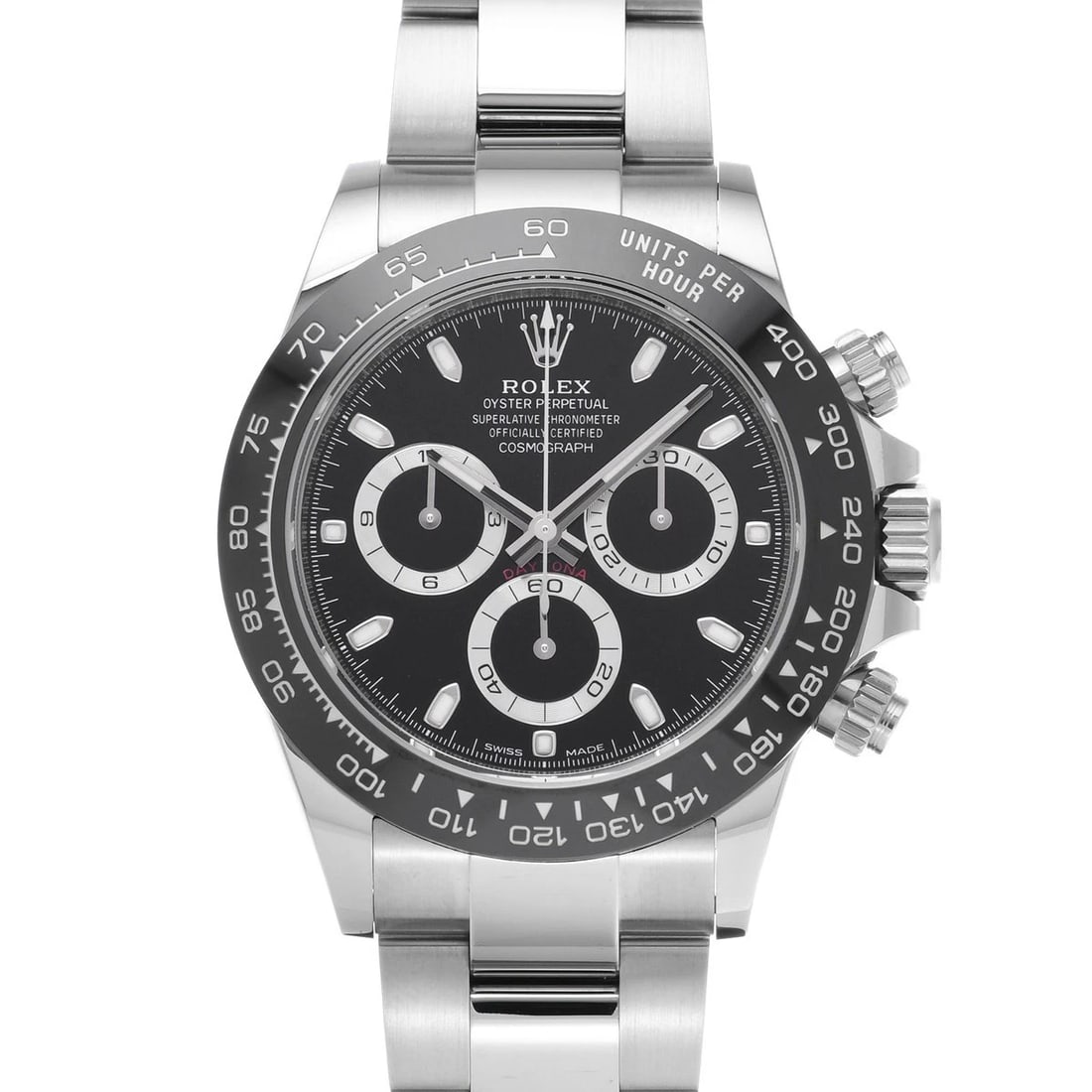 ROLEX COSMOGRAPH DAYTONA BLACK WATCH: ROLEX Cosmograph Daytona black Watch Brand: ROLEX Type/Style: Wristwatch Material: Band Material Stainless steel, Case Material Stainless steel Color: Dial Color black Size: Case Size H/about 40mm