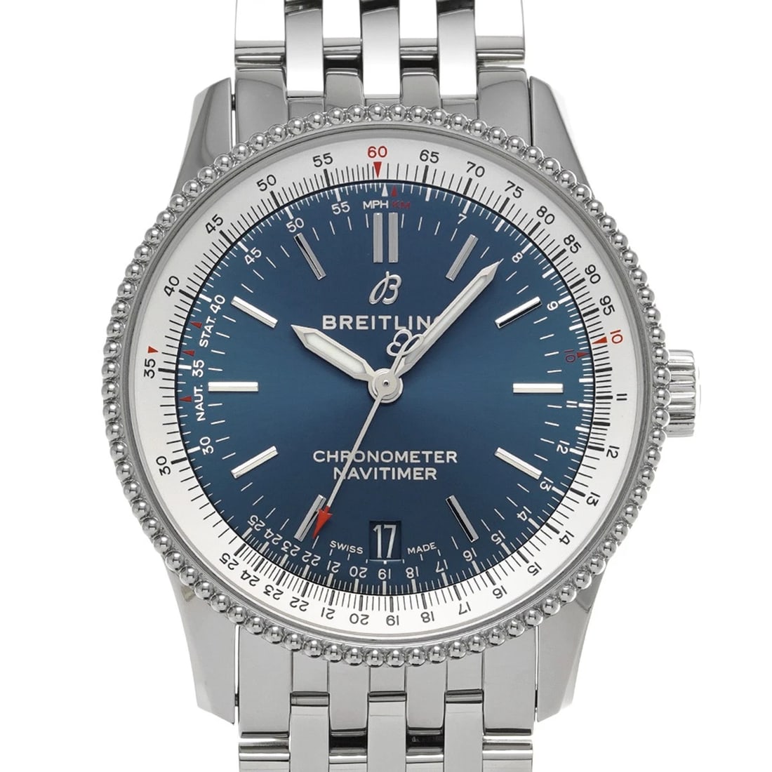 BREITLING NAVITIMER AUTOMATIC 38 BLUE WATCH - 4