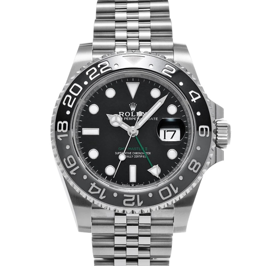 ROLEX GMT-MASTER II BLACK WATCH: ROLEX GMT-Master II black Watch Brand: ROLEX Type/Style: Wristwatch Material: Band Material Stainless steel, Case Material Stainless steel Color: Dial Color black Size: Case Size H/about 40mm W/about