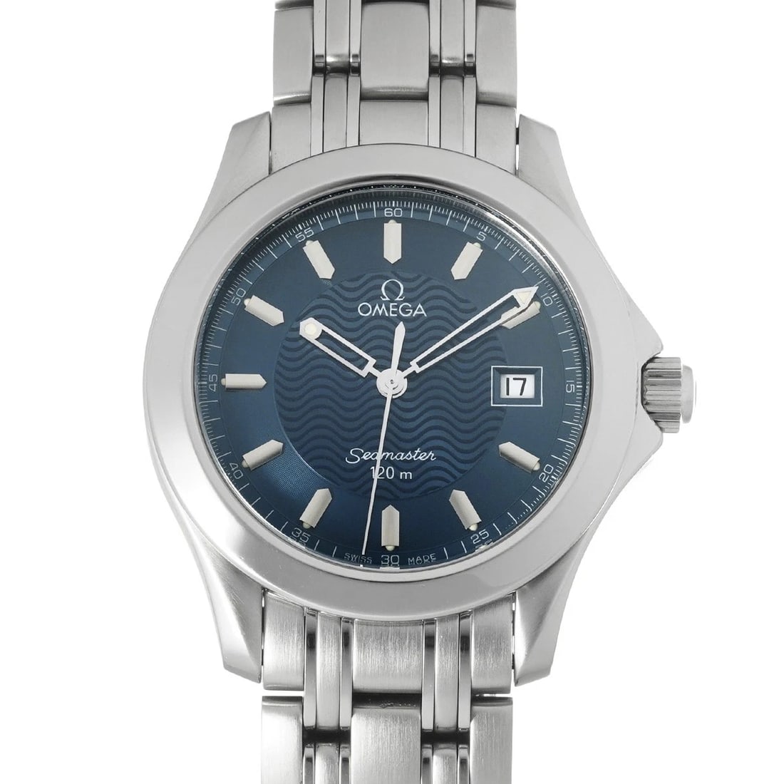 OMEGA SEAMASTER QUARTZ BLUE WATCH: OMEGA Seamaster Quartz blue Watch Brand: OMEGA Type/Style: Wristwatch Material: Band Material Stainless steel, Case Material Stainless steel Color: Dial Color blue Size: Case Size H/about 36mm