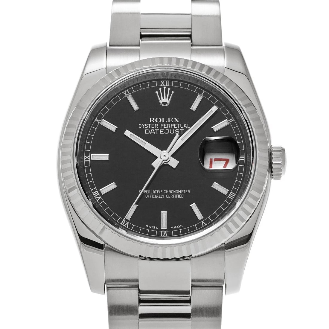 ROLEX DATEJUST BLACK WATCH