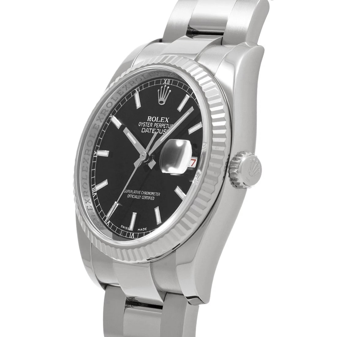 ROLEX DATEJUST BLACK WATCH - 2