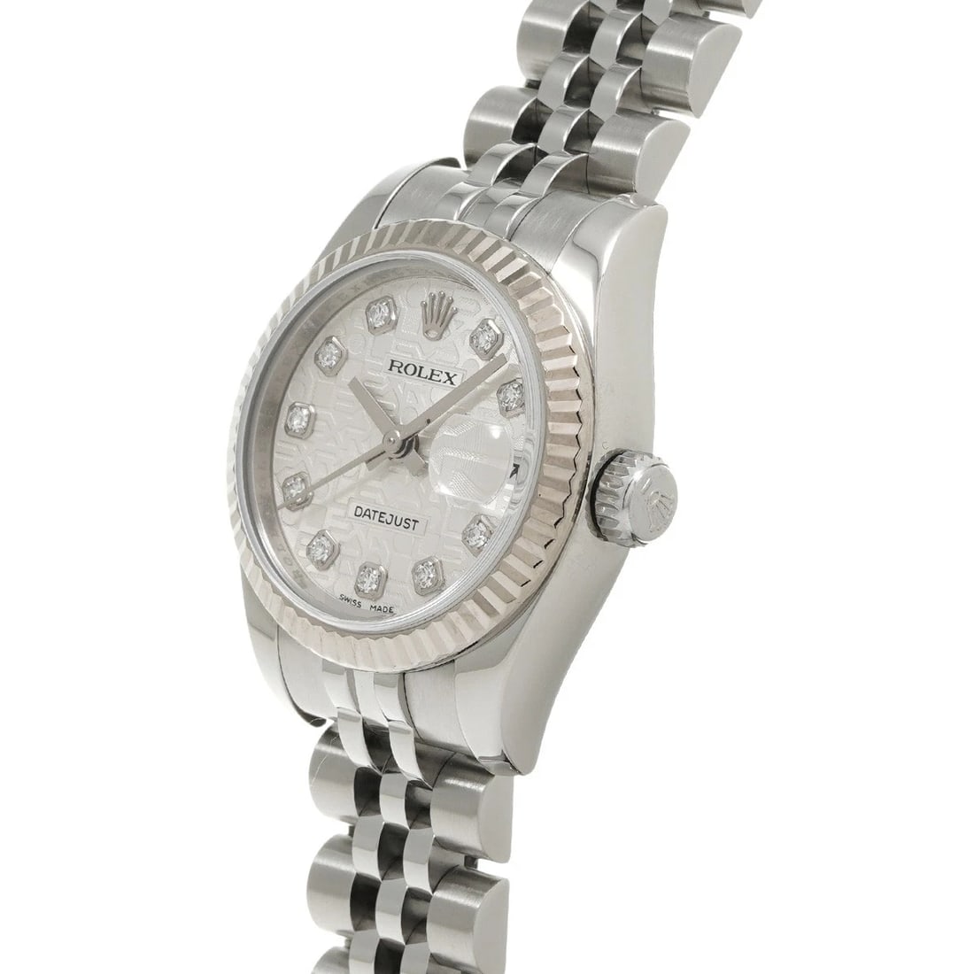 ROLEX DATEJUST SILVER COMPUTER/DIAMOND WATCH - 2